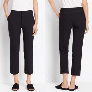 VINCE Stovepipe Cropped Straight Black Trousers Work Pants Size 8 NWOT